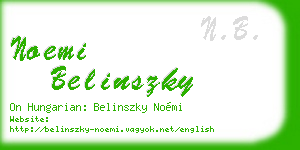 noemi belinszky business card