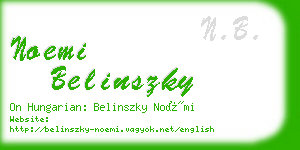 noemi belinszky business card